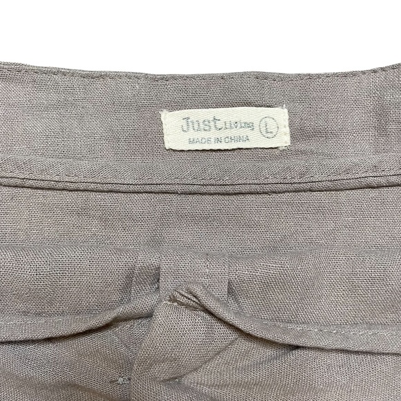 JUST LIVING Tan Linen Midi / Maxi Skirt Large - Picture 3 of 5